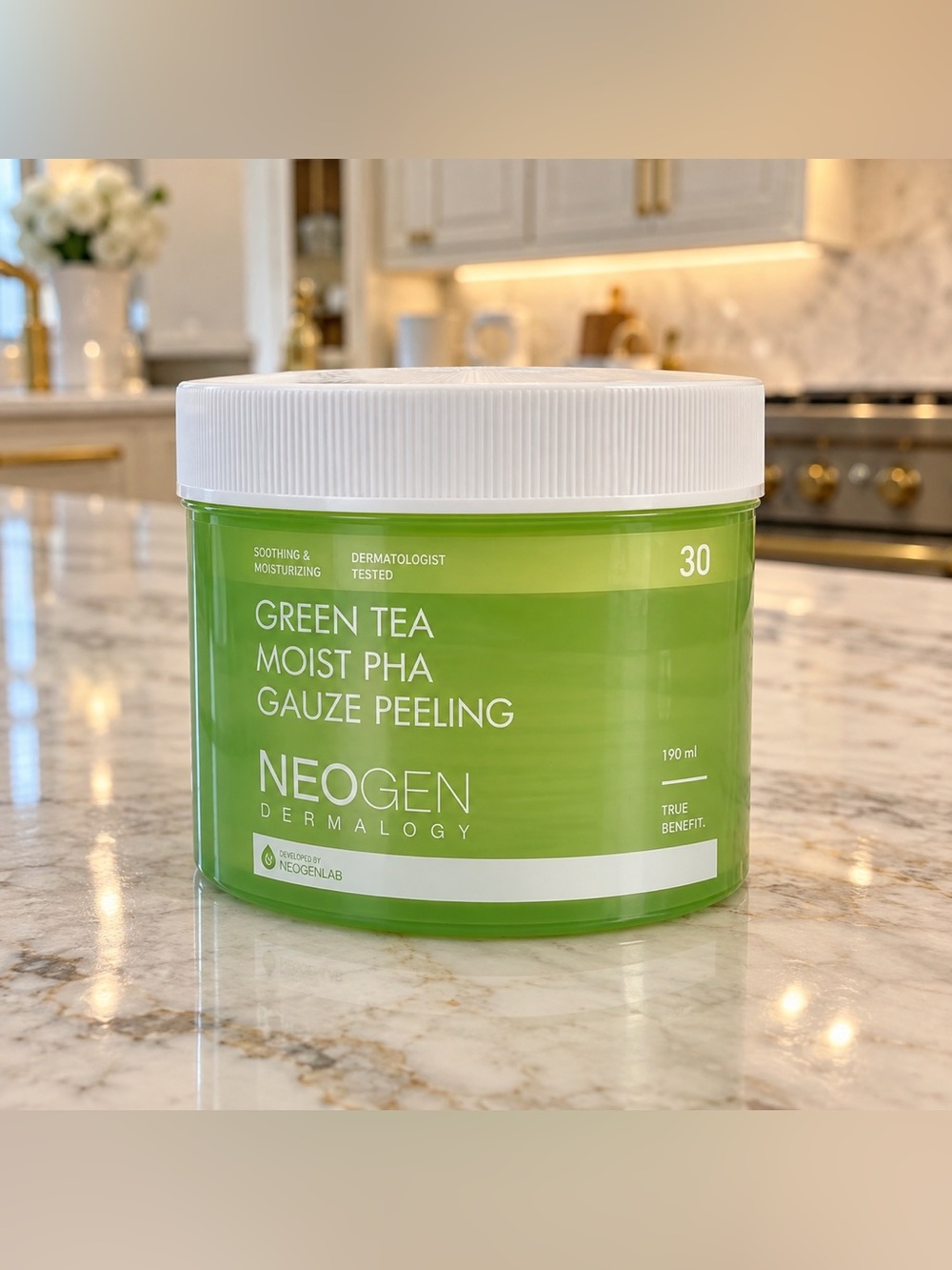 NEOGEN Dermalogy Green Tea Moist PHA Gauze Peeling Pads 30 Count 190ml